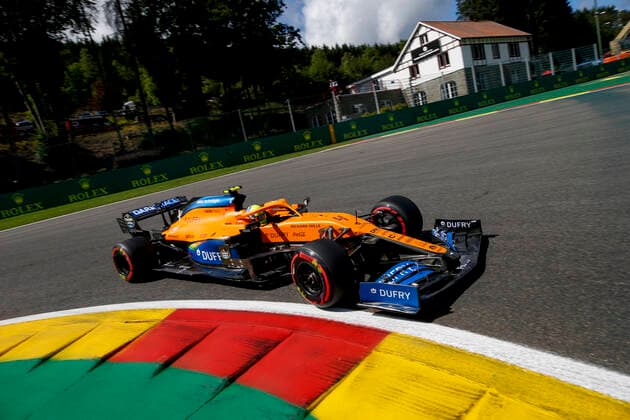 Motorsports: FIA Formula One World Championship, WM, Weltmeisterschaft 2020, Grand Prix of Belgium, 4 Lando Norris (GBR, McLaren F1 Team), Spa-Francorchamps Belgium