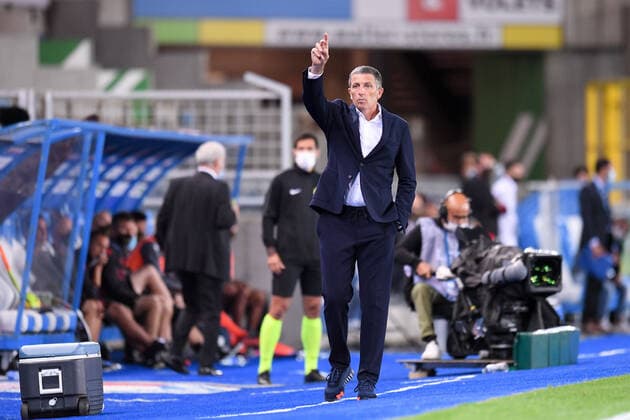 THIERRY LAUREY (ENTRAINEUR STRASBOURG) FOOTBALL : Strasbourg vs Nice - Ligue 1 Uber Eats - 29 08 2020 FEP Panoramic 