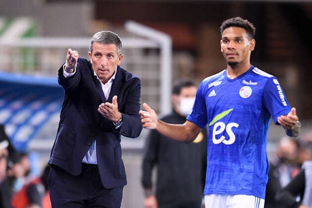 THIERRY LAUREY (ENTRAINEUR STRASBOURG) FOOTBALL : Strasbourg vs Nice - Ligue 1 Uber Eats - 29 08 2020 FEP Panoramic 
