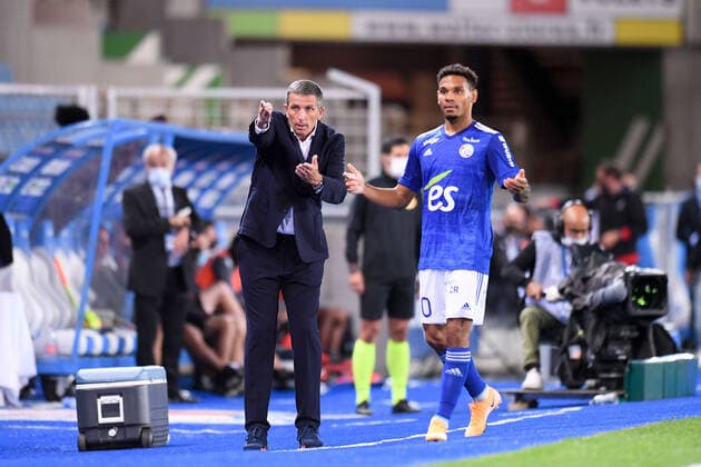 THIERRY LAUREY (ENTRAINEUR STRASBOURG) FOOTBALL : Strasbourg vs Nice - Ligue 1 Uber Eats - 29 08 2020 FEP Panoramic 