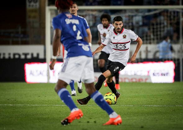 Lees melou Pierre Racing Strasbourg vs Nice FOOTBALL : Strasbourg vs Nice - Ligue 1 Uber Eats - 29 08 2020 ElyxandroCEGARRA PANORAMIC 