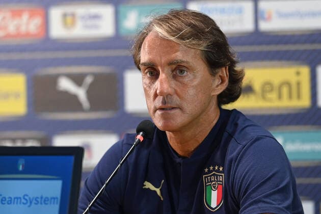 Photo LaPresse - Jennifer Lorenzini 30 August 2020 Firenze (Italy) Soccer Italy Italian Football meeting - "Coverciano " - press conference, PK, Pressekonferenz Roberto Mancini In the pic: Roberto Mancini  Copyright: xLaPresse JenniferxLorenzini Claux