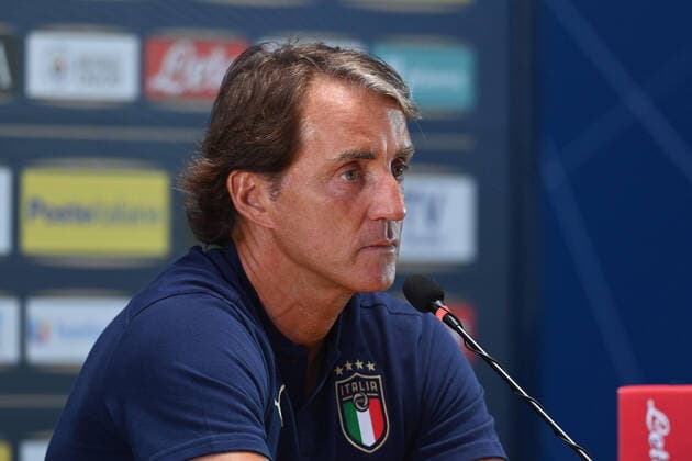 Photo LaPresse - Jennifer Lorenzini 30 August 2020 Firenze (Italy) Soccer Italy Italian Football meeting - "Coverciano " - press conference, PK, Pressekonferenz Roberto Mancini In the pic: Roberto Mancini  Copyright: xLaPresse JenniferxLorenzini Claux