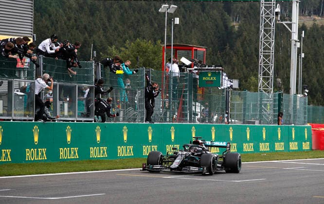 Motorsports: FIA Formula One World Championship, WM, Weltmeisterschaft 2020, Grand Prix of Belgium, 44 Lewis Hamilton (GBR, Mercedes-AMG Petronas Formula One Team), Spa-Francorchamps Belgium