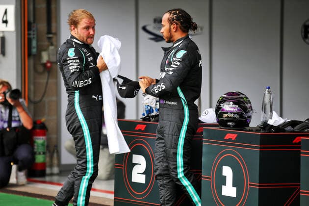 Motorsports: FIA Formula One World Championship, WM, Weltmeisterschaft 2020, Grand Prix of Belgium Motorsports: FIA Formula One World Championship 2020, Grand Prix of Belgium, 77 Valtteri Bottas (FIN, Mercedes-AMG Petronas Formula One Team), 44 Lewis Hamilton (GBR, Mercedes-AMG Petronas Formula One Team),