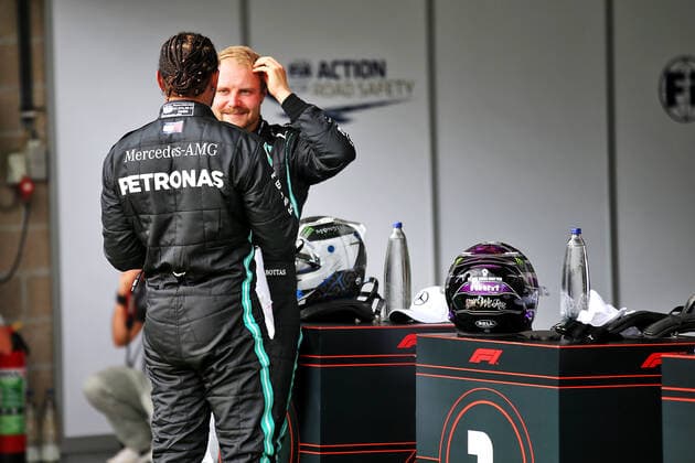 Motorsports: FIA Formula One World Championship, WM, Weltmeisterschaft 2020, Grand Prix of Belgium Motorsports: FIA Formula One World Championship 2020, Grand Prix of Belgium, 44 Lewis Hamilton (GBR, Mercedes-AMG Petronas Formula One Team), 77 Valtteri Bottas (FIN, Mercedes-AMG Petronas Formula One Team),