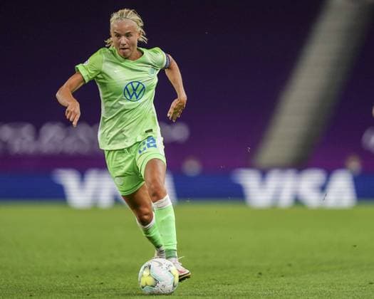 SAN SEBASTIAN, SPAIN, AUG 30: Pernille Harder of VfL Wolfsburg in action during the UEFA Women?s Champions League football match (Final) between VfL Wolfsburg and Olympique Lyonnais. Daniela Porcelli SPP VfL Wolfsburg v Olympique Lyonnais 