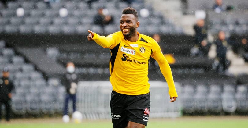 Foto Manuel Geisser 30.08.2020 Bern : Wankdorf Stadion Bern Fussball Saison 2020 2021 Herren Fussball Cup Final BSC Young Boys Bern - FC Basel Torjubel Jean Pierre Nsame (Young Boys)