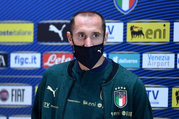 Photo LaPresse - Jennifer Lorenzini 31 August 2020 Firenze (Italy) Soccer Italian Football meeting - "Coverciano " - press conference, PK, Pressekonferenz In the pic: Giorgio Chiellini  Copyright: xJenniferxLorenzini LaPressex