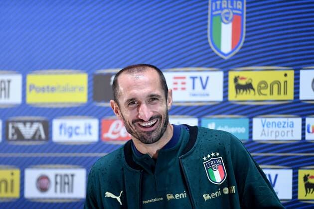 Photo LaPresse - Jennifer Lorenzini 31 August 2020 Firenze (Italy) Soccer Italian Football meeting - "Coverciano " - press conference, PK, Pressekonferenz In the pic: Giorgio Chiellini  Copyright: xJenniferxLorenzini LaPressex
