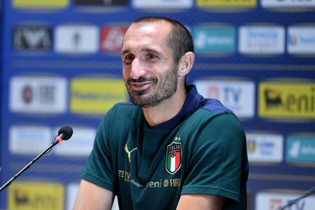 Photo LaPresse - Jennifer Lorenzini 31 August 2020 Firenze (Italy) Soccer Italian Football meeting - "Coverciano " - press conference, PK, Pressekonferenz In the pic: Giorgio Chiellini  Copyright: xJenniferxLorenzini LaPressex