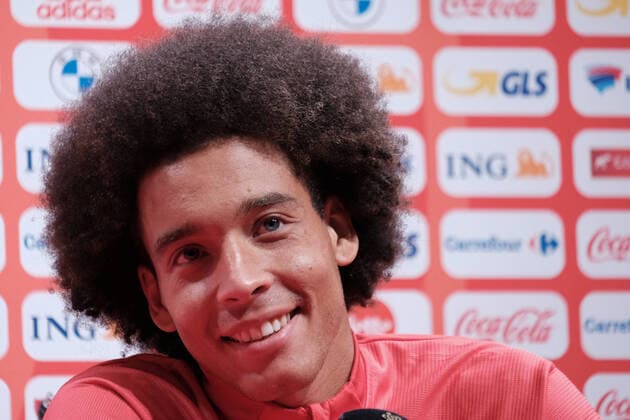 Fußball, Nationalteam Belgien Pressekonferenz Belgium s Axel Witsel pictured during a press conference, PK, Pressekonferenz at a training session of Belgian national soccer team the Red Devils, Wednesday 02 September 2020 in Tubize. The team is preparing for the Nations League international competition. BRUNOxFAHY  x05850275x