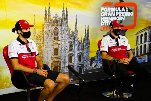Motorsports: FIA Formula One World Championship, WM, Weltmeisterschaft 2020, Grand Prix of Italy Motorsports: FIA Formula One World Championship 2020, Grand Prix of Italy, 99 Antonio Giovinazzi (ITA, Alfa Romeo Racing ORLEN), 7 Kimi Raikkonen (FIN, Alfa Romeo Racing ORLEN),