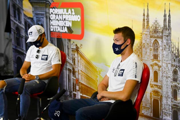 Motorsports: FIA Formula One World Championship, WM, Weltmeisterschaft 2020, Grand Prix of Italy Motorsports: FIA Formula One World Championship 2020, Grand Prix of Italy, 10 Pierre Gasly (FRA, Scuderia AlphaTauri Honda), 26 Daniil Kvyat (RUS, Scuderia AlphaTauri Honda),