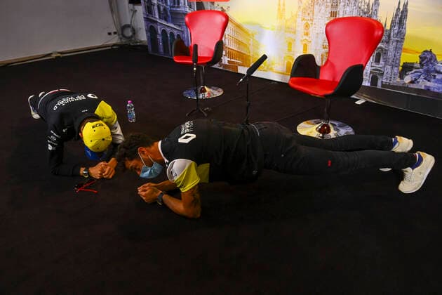 Motorsports: FIA Formula One World Championship, WM, Weltmeisterschaft 2020, Grand Prix of Italy Motorsports: FIA Formula One World Championship 2020, Grand Prix of Italy, 31 Esteban Ocon (FRA, Renault DP World F1 Team), 3 Daniel Ricciardo (AUS, Renault DP World F1 Team),
