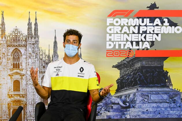 Motorsports: FIA Formula One World Championship, WM, Weltmeisterschaft 2020, Grand Prix of Italy Motorsports: FIA Formula One World Championship 2020, Grand Prix of Italy, 3 Daniel Ricciardo (AUS, Renault DP World F1 Team),