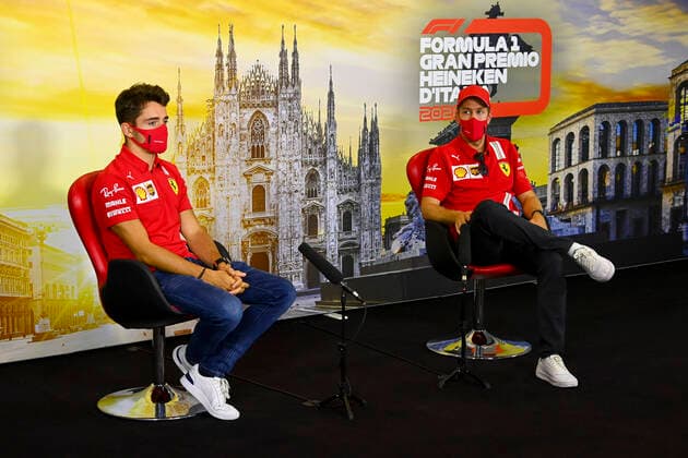 Motorsports: FIA Formula One World Championship, WM, Weltmeisterschaft 2020, Grand Prix of Italy Motorsports: FIA Formula One World Championship 2020, Grand Prix of Italy, 16 Charles Leclerc (MCO, Scuderia Ferrari Mission Winnow), 5 Sebastian Vettel (GER, Scuderia Ferrari Mission Winnow),