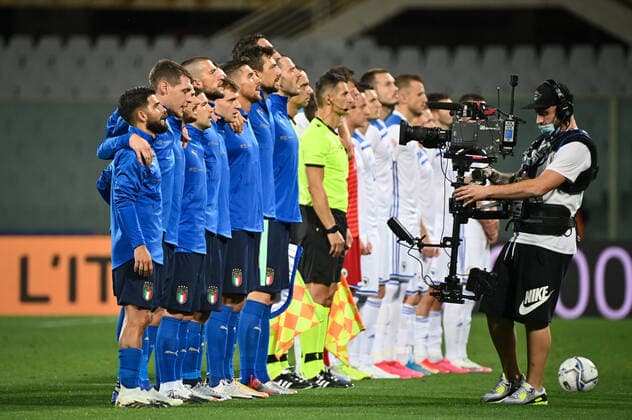 Fußball, Nations League, Italien - Bosnien-Herzegowina Photo Massimo Paolone LaPresse September 4, 2020 Florence, Italy soccer Italia vs Bosnia and Erzegovina - Nations League - "Artemio Franchi " stadium In the pic: line up  Copyright: xMassimoxPaolone LaPressex