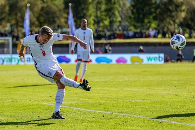 Iceland v England UEFA Nations League 05 09 2020. England midfielder James Ward-Prowse (8) shoots towards the goal during the UEFA Nations League match between Iceland and England at Laugardalsvollur, Reykjavik, Iceland on 5 September 2020. Editorial use only , Copyright: xNigelxKeenex PSI-10412-0021