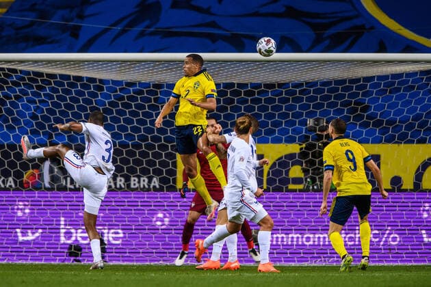 200905 Robin Quaison of Sweden during the Nations League football match between Sweden and France on September 5, 2020 in Stockholm. Photo: Joel Marklund BILDBYRAN kod JM JM0013 bbeng fotboll fotball football soccer landskamp nations league sverige sweden sverige a frankrike france Copyright: JOELxMARKLUND BB200905JM066