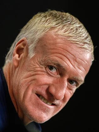 200905 Head coach Didier Deschamps of France at a press conference, PK, Pressekonferenz after the Nations League football match between Sweden and France on September 5, 2020 in Stockholm. Photo: Joel Marklund BILDBYRAN kod JM JM0013 bbeng fotboll fotball football soccer landskamp nations league sverige sweden sverige a frankrike france presskonferens press conference Copyright: JOELxMARKLUND BB200905JM180