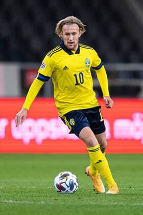 200905 Emil Forsberg of Sweden during the Nations League football match between Sweden and France on September 5, 2020 in Stockholm. Photo: Joel Marklund BILDBYRAN kod JM JM0013 bbeng fotboll fotball football soccer landskamp nations league sverige sweden sverige a frankrike france Copyright: JOELxMARKLUND BB200905JM259