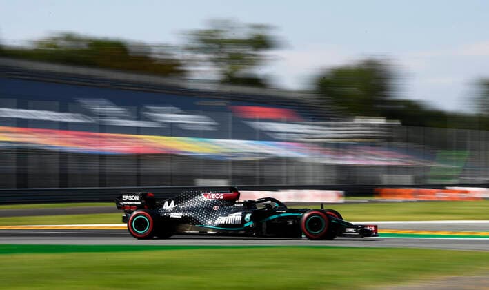 Motorsports: FIA Formula One World Championship, WM, Weltmeisterschaft 2020, Grand Prix of Italy Motorsports: FIA Formula One World Championship 2020, Grand Prix of Italy, 44 Lewis Hamilton (GBR, Mercedes-AMG Petronas Formula One Team),