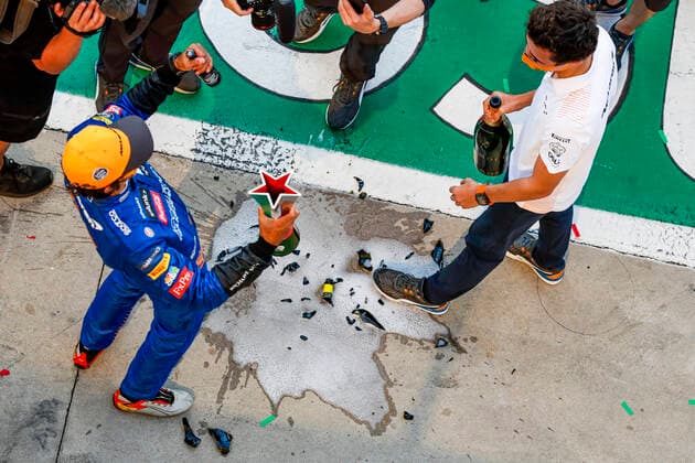 Motorsports: FIA Formula One World Championship, WM, Weltmeisterschaft 2020, Grand Prix of Italy, 55 Carlos Sainz (ESP, McLaren F1 Team), 4 Lando Norris (GBR, McLaren F1 Team), Monza Italy