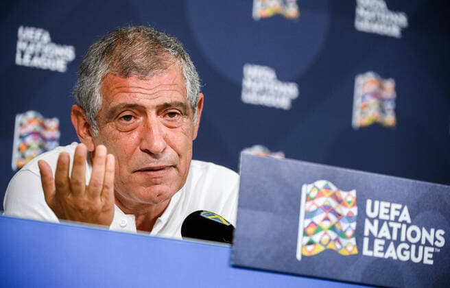 Sport Bilder des Tages 200907 Head coach Fernando Santos of the Portuguese national football team during a press conference, PK, Pressekonferenz on September 7, 2020 in Stockholm. Photo: Joel Marklund BILDBYRAN kod JM JM0018 bbeng fotboll football soccer fotball nations league presskonferens press conference portugal Copyright: JOELxMARKLUND BB200907JM098