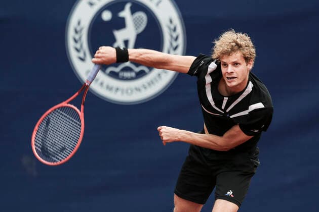 TENNIS - ATP, Tennis Herren Generali Open 2020 KITZBUEHEL,AUSTRIA,07.SEP.20 -TENNIS - ATP World Tour, Generali Open 2020, qualification round. Image shows Yannick Hanfmann (GER). GEPAxpictures xPatrickxSteiner
