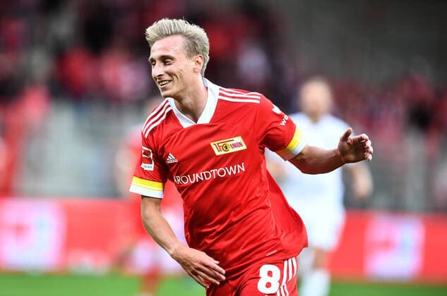 Joshua Mees (Union), 1. FC Union Berlin - 1.FC Nürnberg Vorbereitungsspiel, Freundschaftsspiel Testspiel, Saison 2020 2021 Fußball, Fussball, soccer, Herren, Männer, Deutschland, Germany, Berlin, 5.9.2020, Stadion Alte Foersterei *** Joshua Mees Union , 1 FC Union Berlin 1 FC Nürnberg Preparatory game, friendly match test match, season 2020 2021 Football, soccer, men, men, Germany, Germany, Berlin, 5 9 2020, Stadion Alte Foersterei