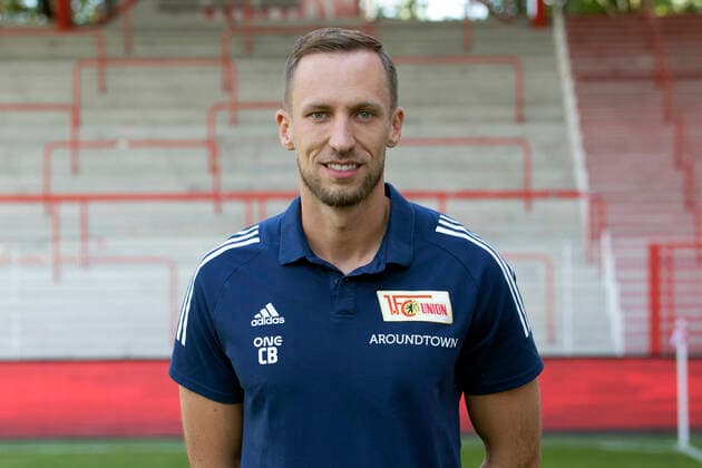 Reha-Trainer Christopher Busse Fußball Fussball Bundesliga Herren DFL Porträttermin Saison 2020 2021 03.09.2020 1.FC Union Berlin FCU Vorstellung, Präsentation, Pressetermin