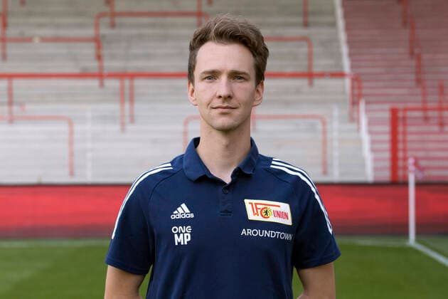 Physiotherapeut Maximilian Perschk Fußball Fussball Bundesliga Herren DFL Porträttermin Saison 2020 2021 03.09.2020 1.FC Union Berlin FCU Vorstellung, Präsentation, Pressetermin