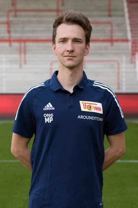 Physiotherapeut Maximilian Perschk Fußball Fussball Bundesliga Herren DFL Porträttermin Saison 2020 2021 03.09.2020 1.FC Union Berlin FCU Vorstellung, Präsentation, Pressetermin