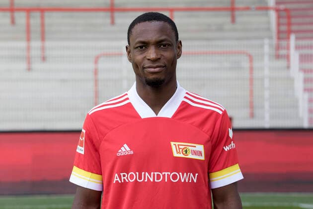 Anthony Ujah Fußball Fussball Bundesliga Herren DFL Porträttermin Saison 2020 2021 03.09.2020 1.FC Union Berlin FCU Vorstellung, Präsentation, Pressetermin