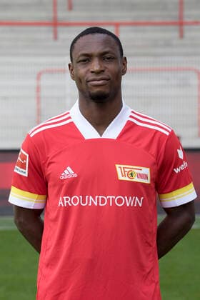Anthony Ujah Fußball Fussball Bundesliga Herren DFL Porträttermin Saison 2020 2021 03.09.2020 1.FC Union Berlin FCU Vorstellung, Präsentation, Pressetermin