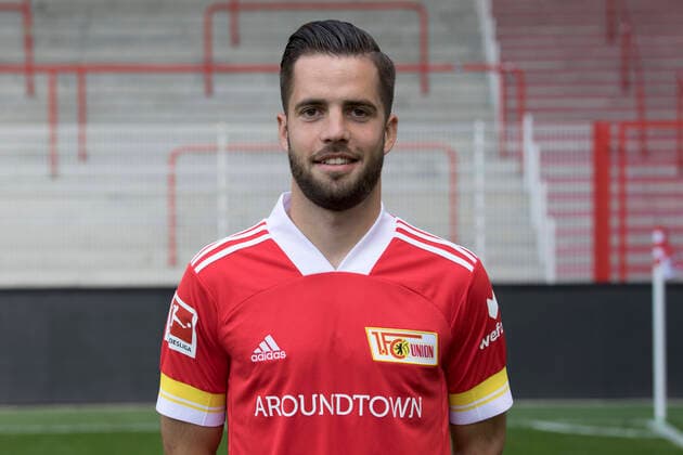 Niko Gießelmann Fußball Fussball Bundesliga Herren DFL Porträttermin Saison 2020 2021 03.09.2020 1.FC Union Berlin FCU Vorstellung, Präsentation, Pressetermin