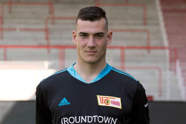 Torwart Lennart Moser Fußball Fussball Bundesliga Herren DFL Porträttermin Saison 2020 2021 03.09.2020 1.FC Union Berlin FCU Vorstellung, Präsentation, Pressetermin