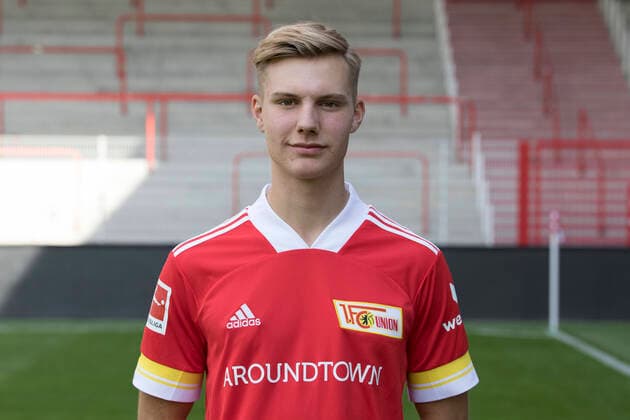 Fabio Schneider Fußball Fussball Bundesliga Herren DFL Porträttermin Saison 2020 2021 03.09.2020 1.FC Union Berlin FCU Vorstellung, Präsentation, Pressetermin