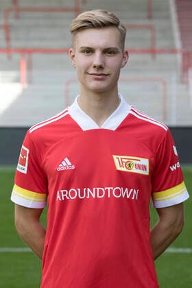 Fabio Schneider Fußball Fussball Bundesliga Herren DFL Porträttermin Saison 2020 2021 03.09.2020 1.FC Union Berlin FCU Vorstellung, Präsentation, Pressetermin