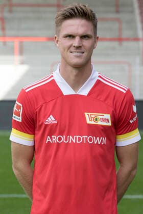 Marius Bülter Fußball Fussball Bundesliga Herren DFL Porträttermin Saison 2020 2021 03.09.2020 1.FC Union Berlin FCU Vorstellung, Präsentation, Pressetermin