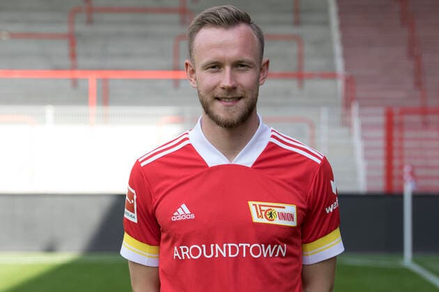 Cedric Teuchert Fußball Fussball Bundesliga Herren DFL Porträttermin Saison 2020 2021 03.09.2020 1.FC Union Berlin FCU Vorstellung, Präsentation, Pressetermin