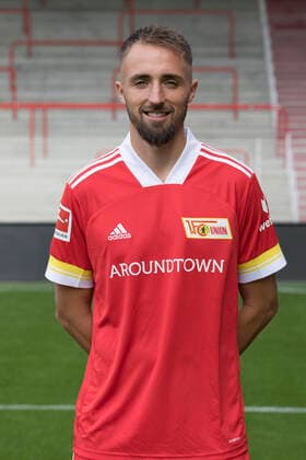 Florian Hübner Fußball Fussball Bundesliga Herren DFL Porträttermin Saison 2020 2021 03.09.2020 1.FC Union Berlin FCU Vorstellung, Präsentation, Pressetermin