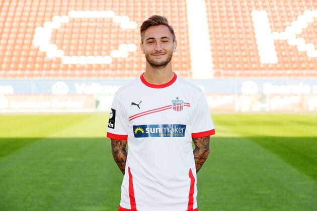 Teampraesentation Zwickau Fussball 3.Liga Felix Drinkuth; FSV Zwickau; 2.Bundesliga, Porträttermin 2020 2021 , Zwickau, 07.09.2020, Stadion Zwickau, Fussball ,