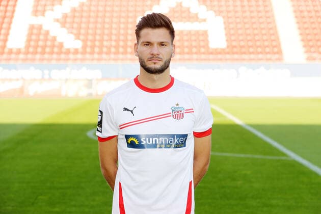 Teampraesentation Zwickau Fussball 3.Liga Marco Schikora; FSV Zwickau; 2.Bundesliga, Porträttermin 2020 2021 , Zwickau, 07.09.2020, Stadion Zwickau, Fussball ,