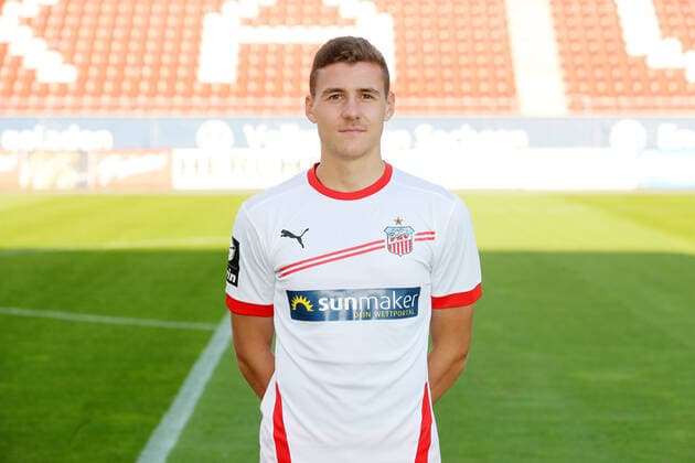 Teampraesentation Zwickau Fussball 3.Liga Marius Hauptmann; FSV Zwickau; 2.Bundesliga, Porträttermin 2020 2021 , Zwickau, 07.09.2020, Stadion Zwickau, Fussball ,