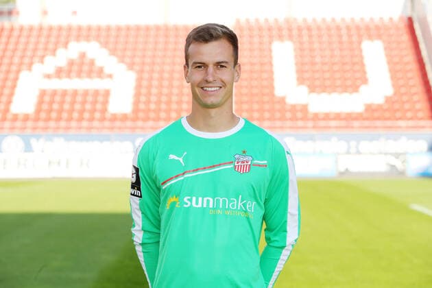 Teampraesentation Zwickau Fussball 3.Liga Torhüter Matti Kamenz; FSV Zwickau; 2.Bundesliga, Porträttermin 2020 2021 , Zwickau, 07.09.2020, Stadion Zwickau, Fussball ,