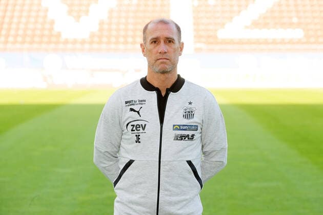 Teampraesentation Zwickau Fussball 3.Liga Trainer Joe Enochs; FSV Zwickau; 2.Bundesliga, Porträttermin 2020 2021 , Zwickau, 07.09.2020, Stadion Zwickau, Fussball ,