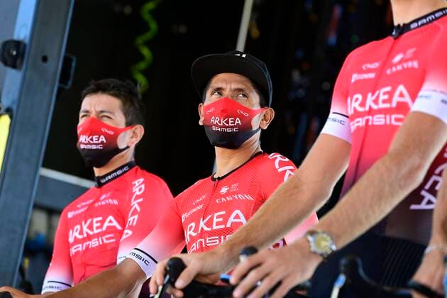 SAINT-MARTIN-DE-RE, FRANCE - SEPTEMBER 08 : QUINTANA Nairo (COL) of TEAM ARKEA - SAMSIC during stage 10 of the 107th edition of the 2020 Tour de France cycling race, a stage of 170 kms with start in Ile d Oleron Le Chateau d Oleron and finish in Saint-Martin-De-Re on September 8, 2020 in Saint-Martin-De-Re, France, 8 09 2020 ( Motordriver Kenny Verfaillie - Photo by Peter De Voecht Photo News CYCLISME : Tour de France - Etape 10 - 08 09 2020 PHOTONEWS PANORAMIC 