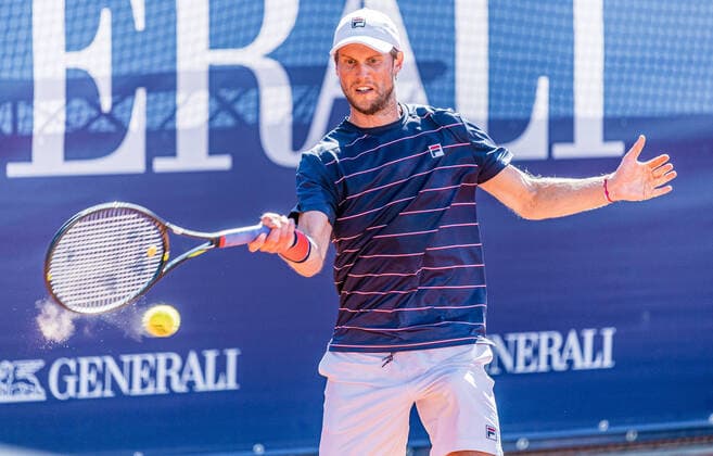 08.09.2020, Sportpark, Kitzbuehel, AUT, ATP, Tennis Herren Tour, Generali Open Kitzbuehel, im Bild Andreas Seppi (ITA) Andreas Seppi of Italia during the Generali Open Tennis Tournament of the ATP Tour at the Sportpark in Kitzbuehel, Austria on 2020 09 08.